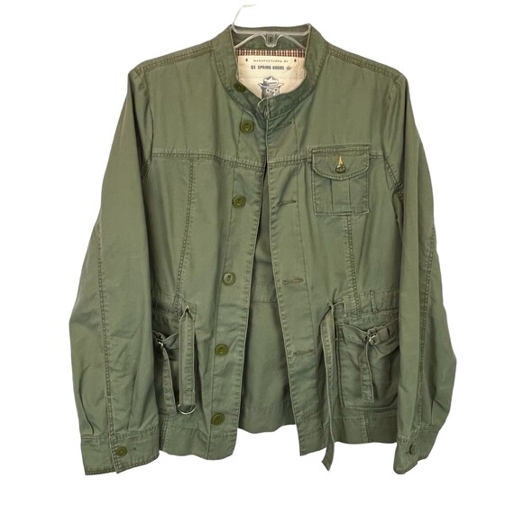G1 Spring Goods Cargo Jacket  Women's Size 8  Belted Lightweight Utility   Green - Picture 8 of 8
